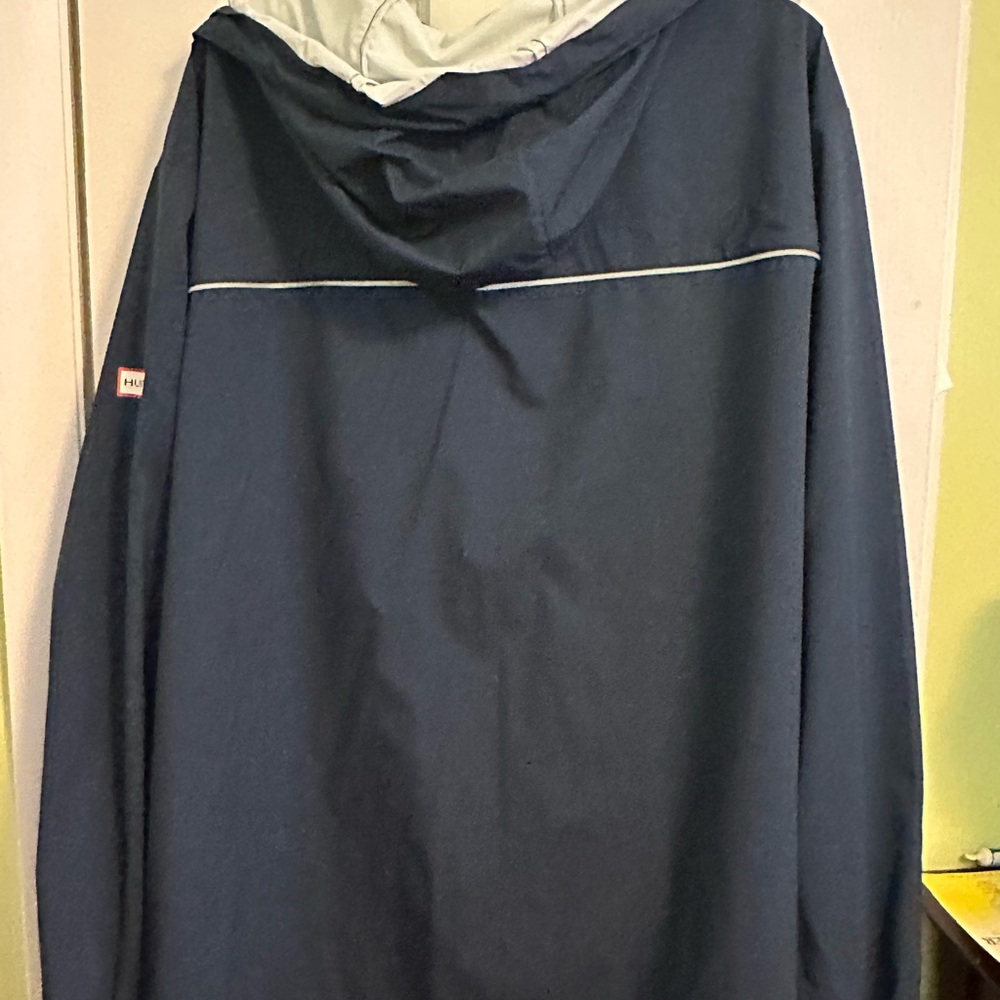 Hunter Blue Raincoat with Yellow Zipper Plus size - Picture 6 of 8
